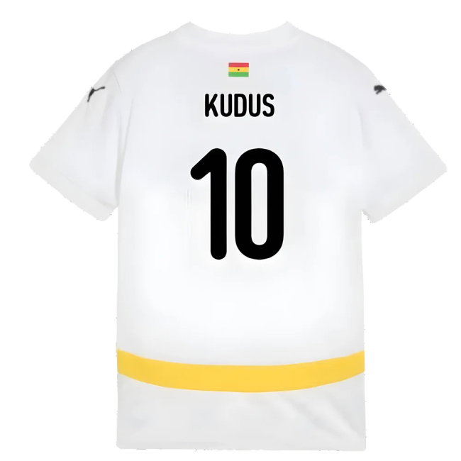 2024-2025 Ghana Home Shirt (Kids) (Kudus 10)-SoccerKits Hub | Buy Soccer Jerseys Online